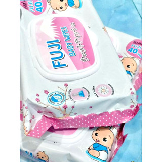 ทิชชู่เปียกฟูจิ เบบี้ไวพส์ Fuji Baby Wipes 40แผ่น (รุ่นฝาปิด)