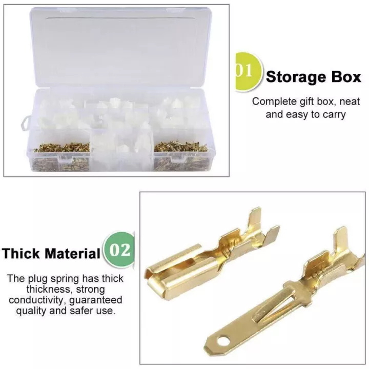 หัวขั้วเชื่อมต่ออัตโนมัติ,เซ็ต380หัวขั้วสำหรับรถจักรยานยนต์รถยนต์ไฟฟ้าขนาด2.8Mm 2 3 4 6สายพิน - รูปที่ 3