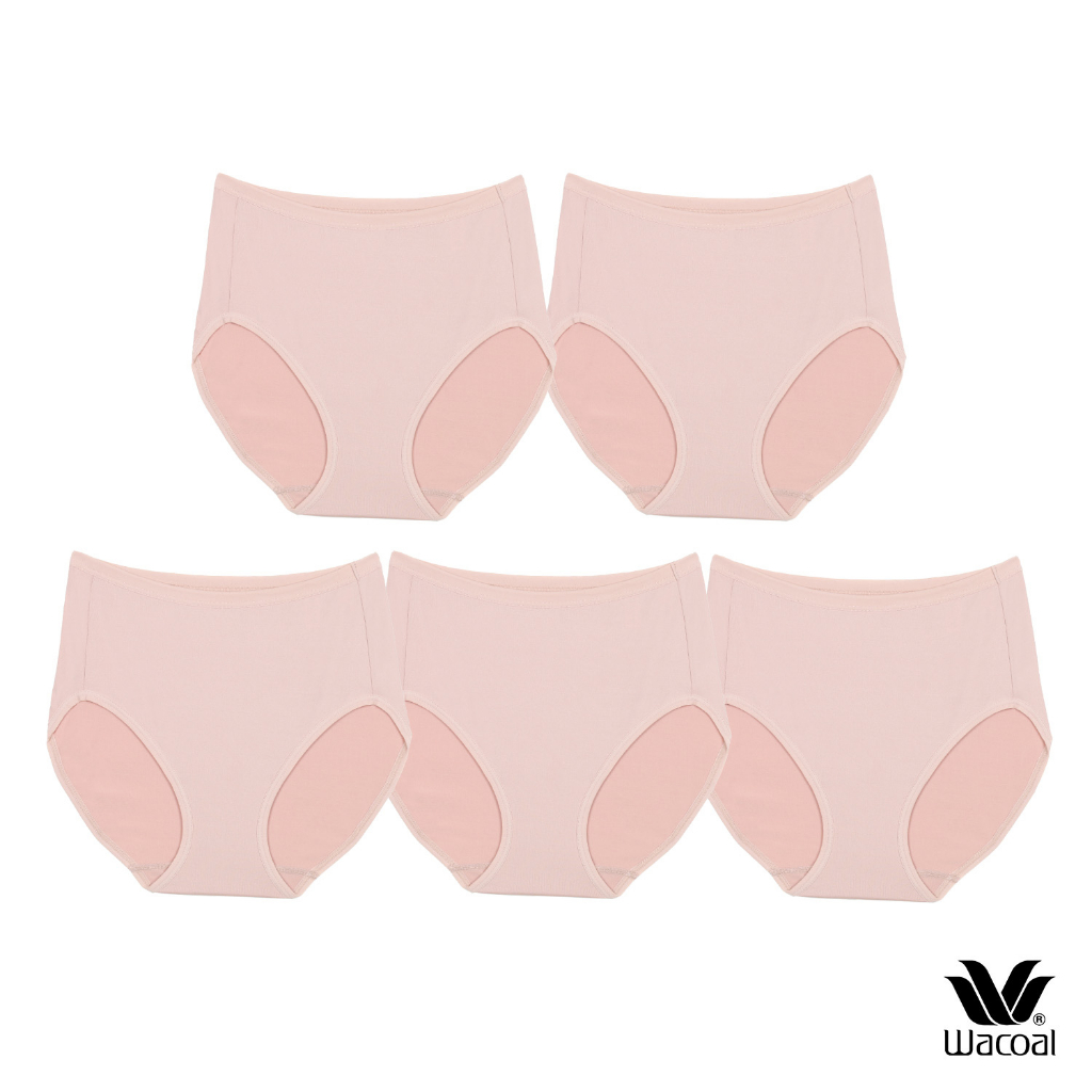 Wacoal Surprise Short Panty กางเกงในใส่สบายวาโก้ รูปแบบเต็มตัว แพ็ค 5 ชิ้น รุ่น WU4C34/WU4F34 สีเบจ (BC)