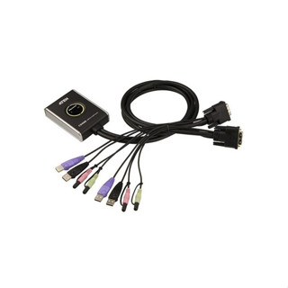 ATEN 2-PORT USB DVI รุ่น CS682 สวิตช์สวิตช์ภาพและเสียง KVM (DVI, สเตอริโอ, ไมค์, แป้นพิมพ์-เมาส์ USB)