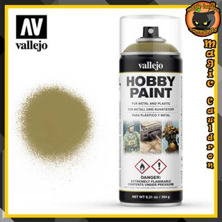 Panzer Yellow Spray paint 400ml. Vallejo Aerosol สีอะคริลิคสูตรน้ำ