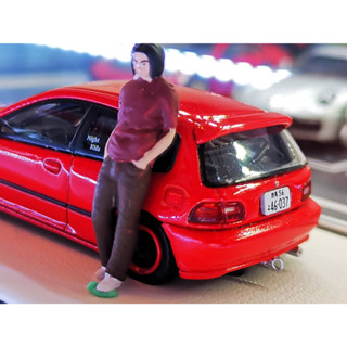 Ghost Player 1:64 Honda Civic EG6 Diecast. "Shoji Shingo"Pattern.  Honda Civic EG6 + Figure​ "Shoji Shingo"