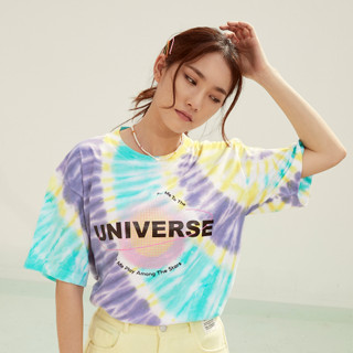 Hidden Folder (Fly me to the Universe : Tie-dye) เสื้อยืด hiddenfolder เสื้อมัดย้อม มัดย้อม เสื้อมัดย้อมกัดสี