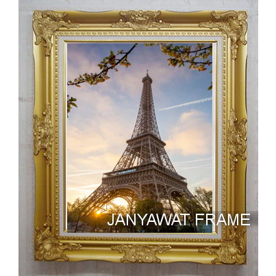 กรอบรูปหลุยส์ สีทอง สีขาวใส่ภาพขนาด 16x20 นิ้ว, 15x21 นิ้ว,16x24 นิ้ว, 20x24นิ้ว, 20x30นิ้ว,พร้อมกระจก สริงแขวนผนัง