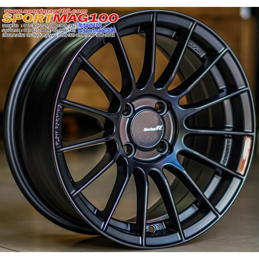 ล้อแม็กซ์ เบา RS05RR สีดำด้าน 7-15นิ้ว 4รู100 ET30 [19674]