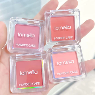 Lameila#3591บลัชออน 4 โทนสี ปัดแก้มโทนชมพูหวาน พร้อมแปรงปัด พกพาสะดวก