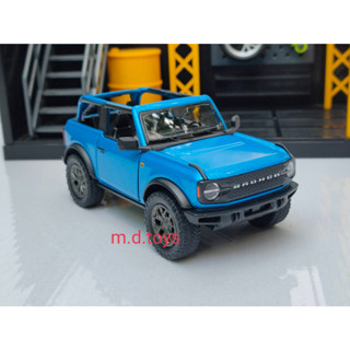 รถโมเดลเหล็ก 2022 Ford Bronco (Open Top) Scale 1/34