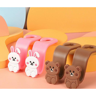 มาใหม่ ที่แขวนของในรถ ลายการ์ตูน วัสดุABS+Silicone เกรดA  ขนาดกว้าง3.5cmxยาว11cm