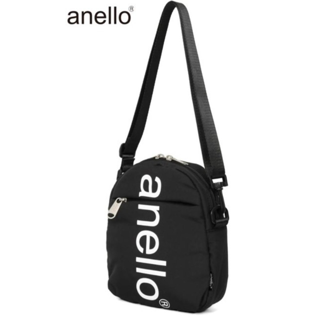 Anello mini big logo กระเป๋าสะพายข้างสีดำ
