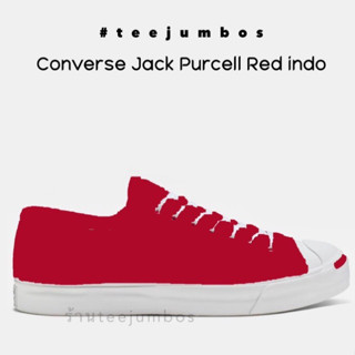 รองเท้า Converse Jack Purcell Red indo 🌵🌈🔥 สินค้าพร้อมกล่อง รองเท้าสีแดง