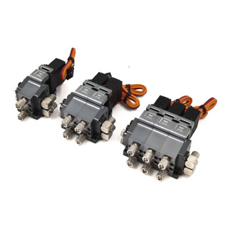 Hydraulic Vavle 1-3 CH Directional Valve with Servos For RC 1/14 Hydraulic Dump Truck Loader Engineering Vehicle parts