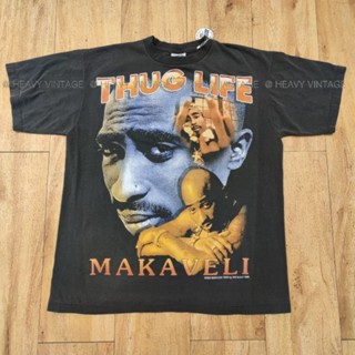 [THUG LIFE] TUPAC RAPPER HIPHOP BOOTLEG เสื้อฟอกเฟด อารมณ์งานเก่า สกรีนสวย