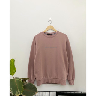 เสื้อสเวตเตอร์มือสองสีชมพูกะปิ