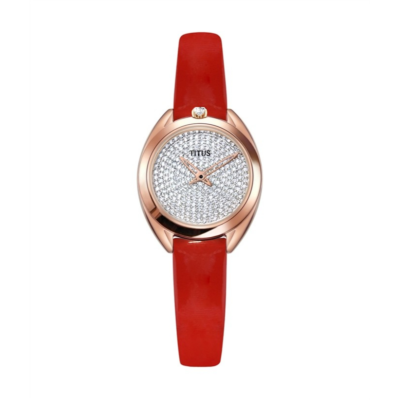 Solvil et Titus (โซวิล เอ ติตัส) นาฬิกาผู้หญิง Ring & Knot ควอตซ์ หนัง/สเตนเลส 24มม. (W06-03260-002)