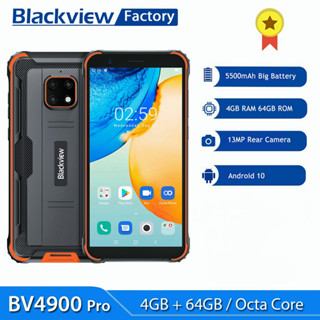 Blackview BV4900 Pro Smartphone 4GB+64GB 5580mAh IP68 Waterproof Android 10 Mobile Phone 5.7 NFC Cellphones