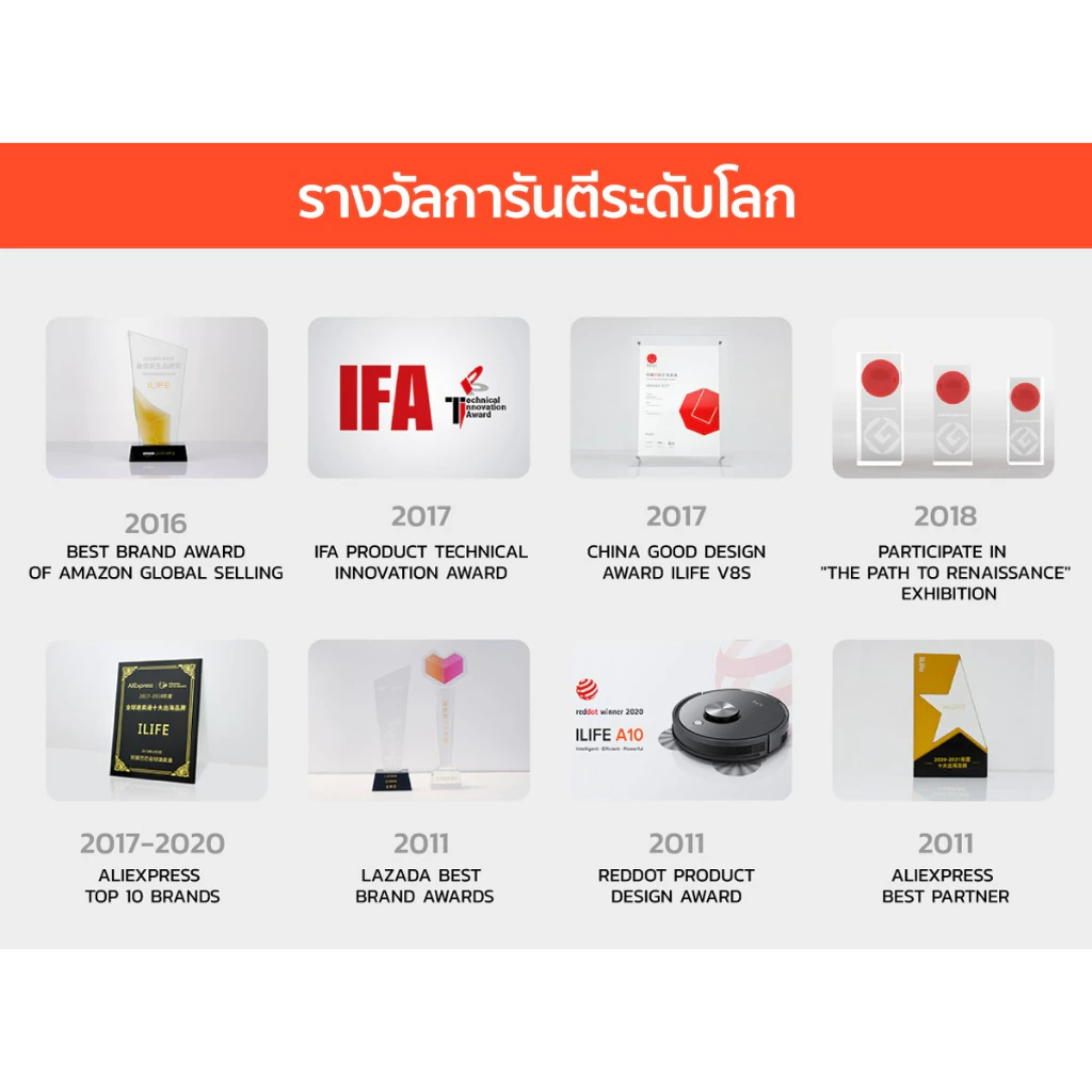 หุ่นยนต์ดูดฝุ่นและถูพื้น ILIFE A11 thumbnail 9