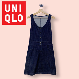 เดรส UNIQLO ผ้ายีนส์คอตต้อน100%  เดรสทรงสวยน่ารักมาก ผ้ายีนส์สวย กระดุมสวยมาก มีกระเป๋า2ข้าง ผ้าดีทิ้งตัวสวย