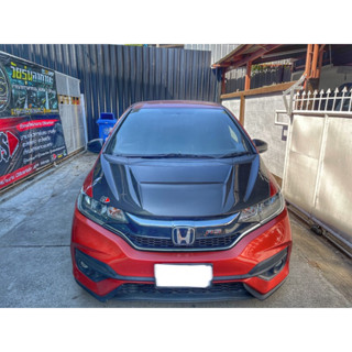 ฝากระโปรงหน้าเพียวคาร์บอนแท้ สำหรับ  Honda Jazz GK