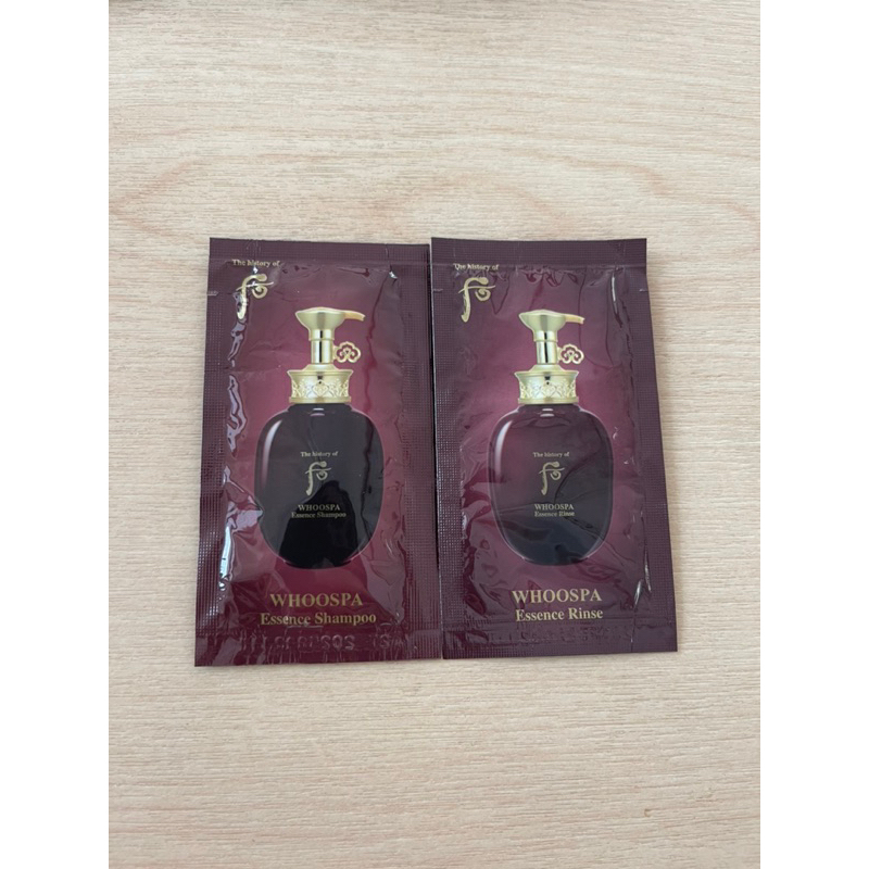 The history of Whoo WhooSpa essence shampooแชมพู exp09/25 rinseครีมนวด 8ml.