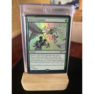 การ์ด MTG Veil of Summer Foil Green Magic the gathering EDH รุ่น Secret lair สภาพ Nm