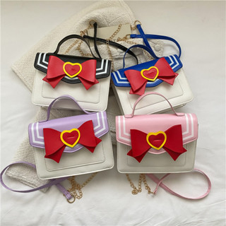 (Pre) New!! กระเป๋าสะพาย Sailormoon น่ารัก เซเลอร์มูน กระเป๋าสะพายข้าง รุ่นใหม่ กระเป๋าทรงเหลี่ยม
