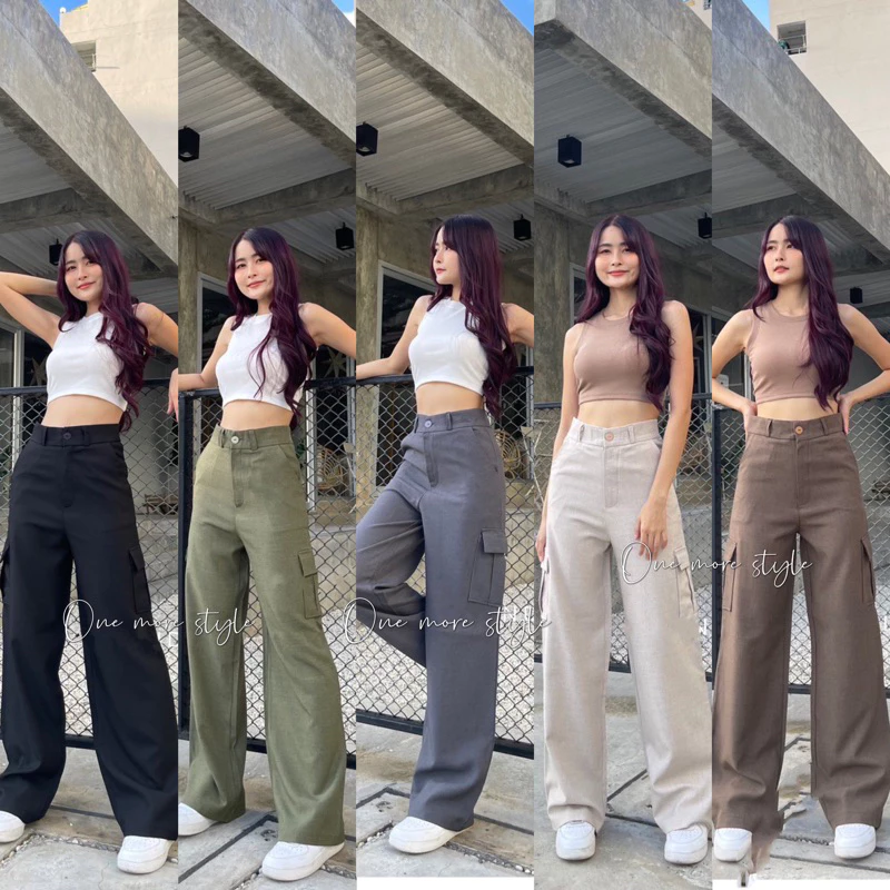 📸S-XXXLกางเกงคาร์โก้#รุ่นChalyเข้าครบสีพร้อมส่ง🛒