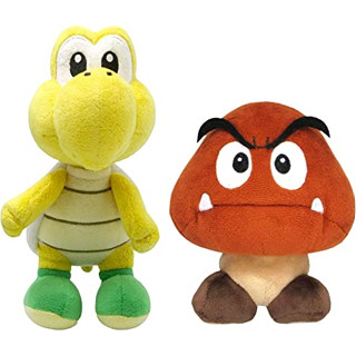 Sanei Boeki Super Mario Saw &amp; Goomba (S) ชุดตุ๊กตา ผ้ากํามะหยี่ขนนิ่ม [ความสูงประมาณ 20 ซม. ประมาณ 13.5 ซม.] 2 ชิ้น