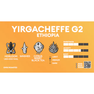 Ethiopia Yirgacheffe G2 (Washed) | Omni Roasted | เมล็ดกาแฟคั่ว MOTMOT COFFEE