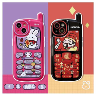 💜ส่งของขวัญ💜เคสไอโฟน 14 Pro Max 13 12 11 เคส for เคสไอโฟน11 กระต่าย กระจกเงา โทรศัพท์ปุ่มกด พกง่ายๆ Case