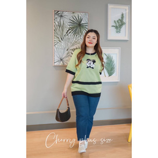 🔥Plussize🔥เสื้อคนอ้วน🔥 เสื้อหน้าผ้าก่อนยืด  50” ยืดถึง 60