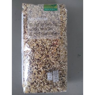 Waitrose Bulgur Wheat With White And Red Quinor แป้งสาลี ผสม เมล็ดควินัวสีขาว และ สีแดง เวทโทรส 500 กรัม ราคาพิเศษ