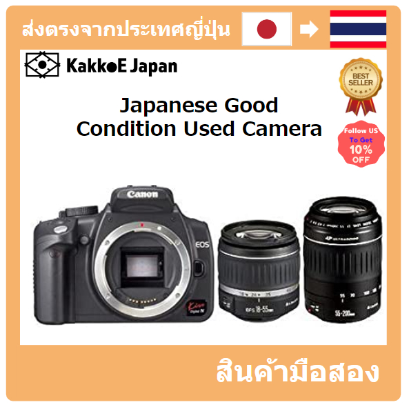 【ญี่ปุ่น กล้องมือสอง】【Japan Used Camera】 Canon EOS Kiss Digital N Black W Zoom Kit 0208A004