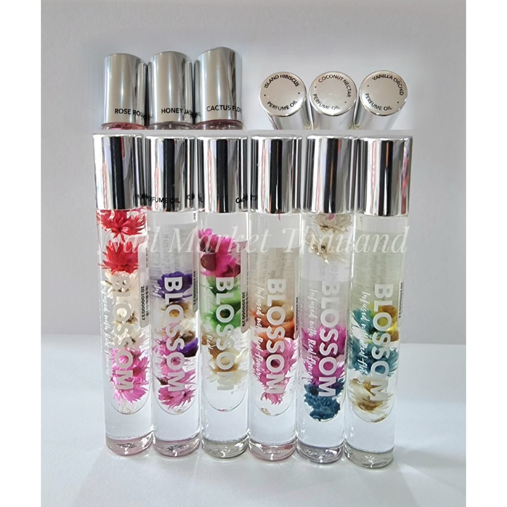 Blossom ขวดRoll-on ฝาเงิน cuticle oil น้ำมันบำรุงหนังรอบขอบเล็บ แบบหัวลูกกลิ้ง จากUSA🇺🇲