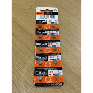 ถ่านกระดุม ยี่ห้อMaxell เบอร์LR41 ของแท้1แผงมี10เม็ด