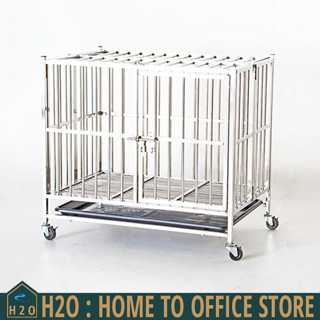 [พร้อมส่ง] Stainless steel cage กรงสัตว์เลี้ยงสแตนเลส S เกรด 304 52x78x72 cm JC78S