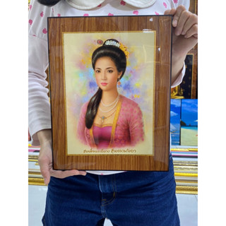 กรอบรูปวิทยาศาสตร์ พระสุพรรณกัลยา 8x10นิ้ว รูปพร้อมกรอบ