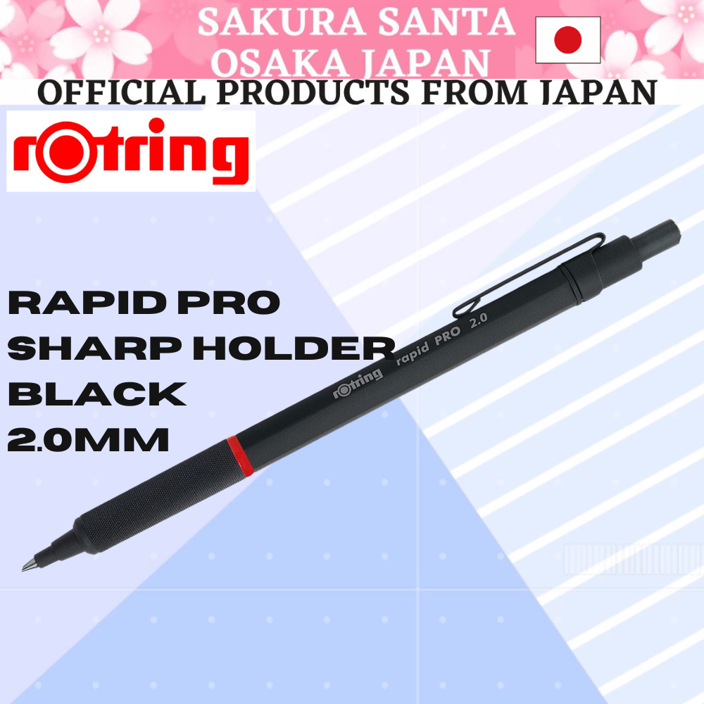 【Direct from Japan/ส่งตรงจากประเทศญี่ปุ่น】ดินสอกด Rotring Rapid Pro Sharp holder  2.0mm Black ‎19042