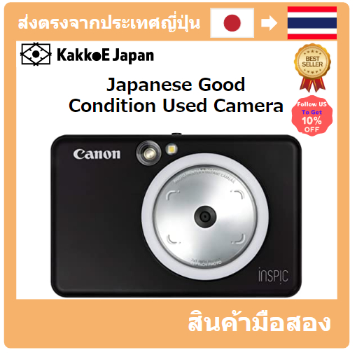 【ญี่ปุ่น กล้องมือสอง】【Japan Used Camera】 Canon instant camera smartphone smartphone Inspic ZV-123-MBK Mat Black