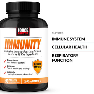 วิตามินซี เสริมระบบภูมิคุ้มกัน Force Factor, Immunity, Vitamin C 1,000 mg, 90 Tablets