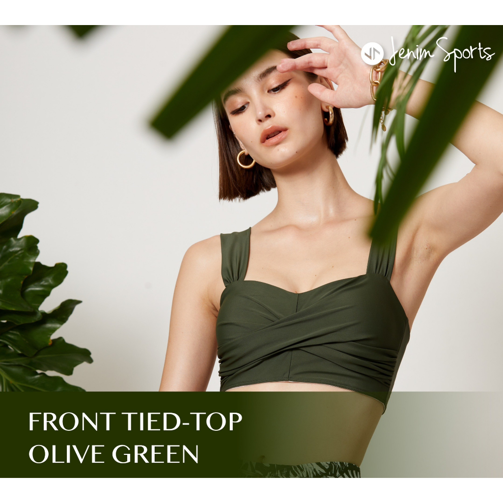 Jenim Sports Front Tied Top Swimwear (เฉพาะบรา) ชุดว่ายน้ำ บิกินี่ ทูพีช