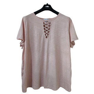 มือ 1 เสื้อยืดแขนสั้นแต่งอก เซ็กซี่เล็กๆ แบรนด์ขีดป้าย BOTIQUE 2X