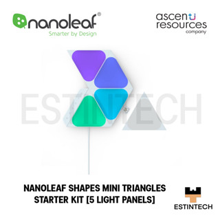 Light (ระบบไฟ) NANOLEAF SHAPES MINI TRIANGLES STARTER KIT (5 Light Panels) ของใหม่ประกัน 2ปี