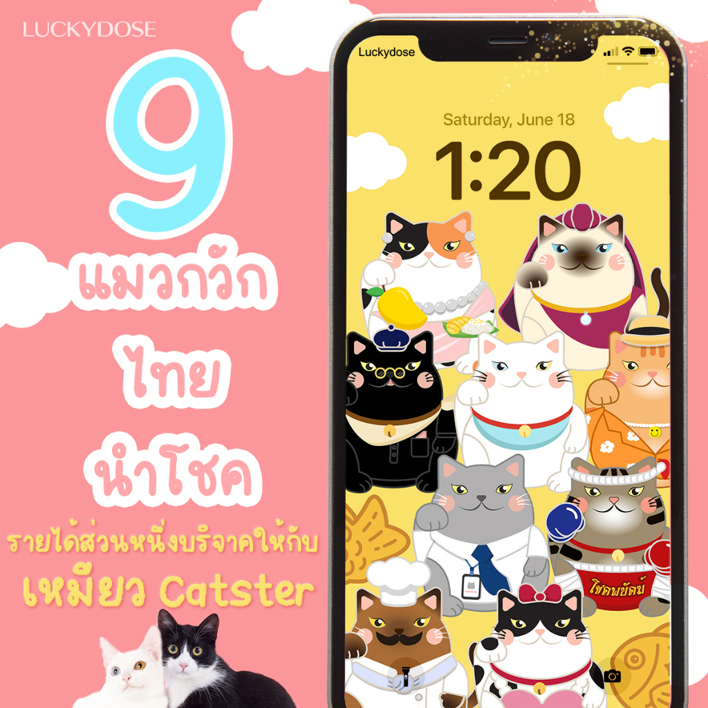 #วอลเปเปอร์มือถือ #แมวกวัก #แมวนำโชค #สายมู #Luckydose