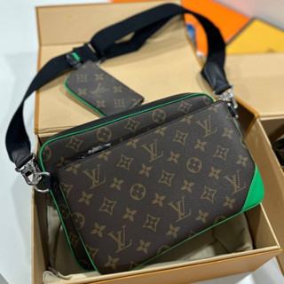 กระเป๋าสะพายข้าง LOUIS VUITTON TRIO MAN BAG  25 CM MONOGRAM   งานVip หนังแท้💛