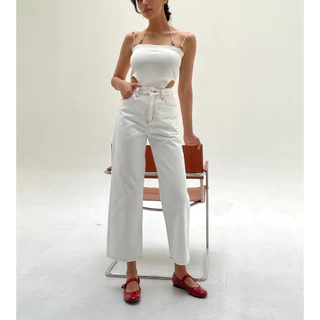 TGDA.CO - กางเกงยีนส์ Body girl รุ่น (RED EDITION) Tennis liner jeans (พร้อมส่ง)