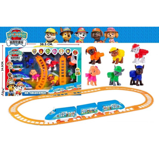 รถไฟของเล่นเด็ก รถไฟ Patrol Dogs รถไฟรางใส่ถ่าน รถไฟต่อราง รถของเล่นเด็ก***สินค้าพร้อมส่ง
