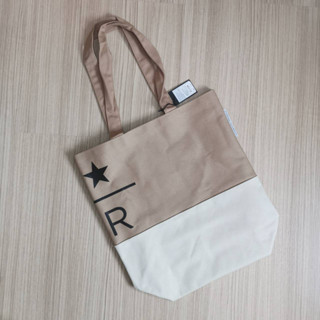 ของแท้ พร้อมส่ง Starbuck Reserve Beige Ecobag ป้ายแท็กเกาหลี 🇰🇷