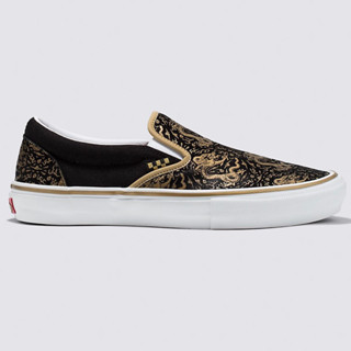 VANS SKATE SLIP ON LUNAR NEW YEAR BLACK GOLD SNEAKERS สินค้ามีประกันแท้