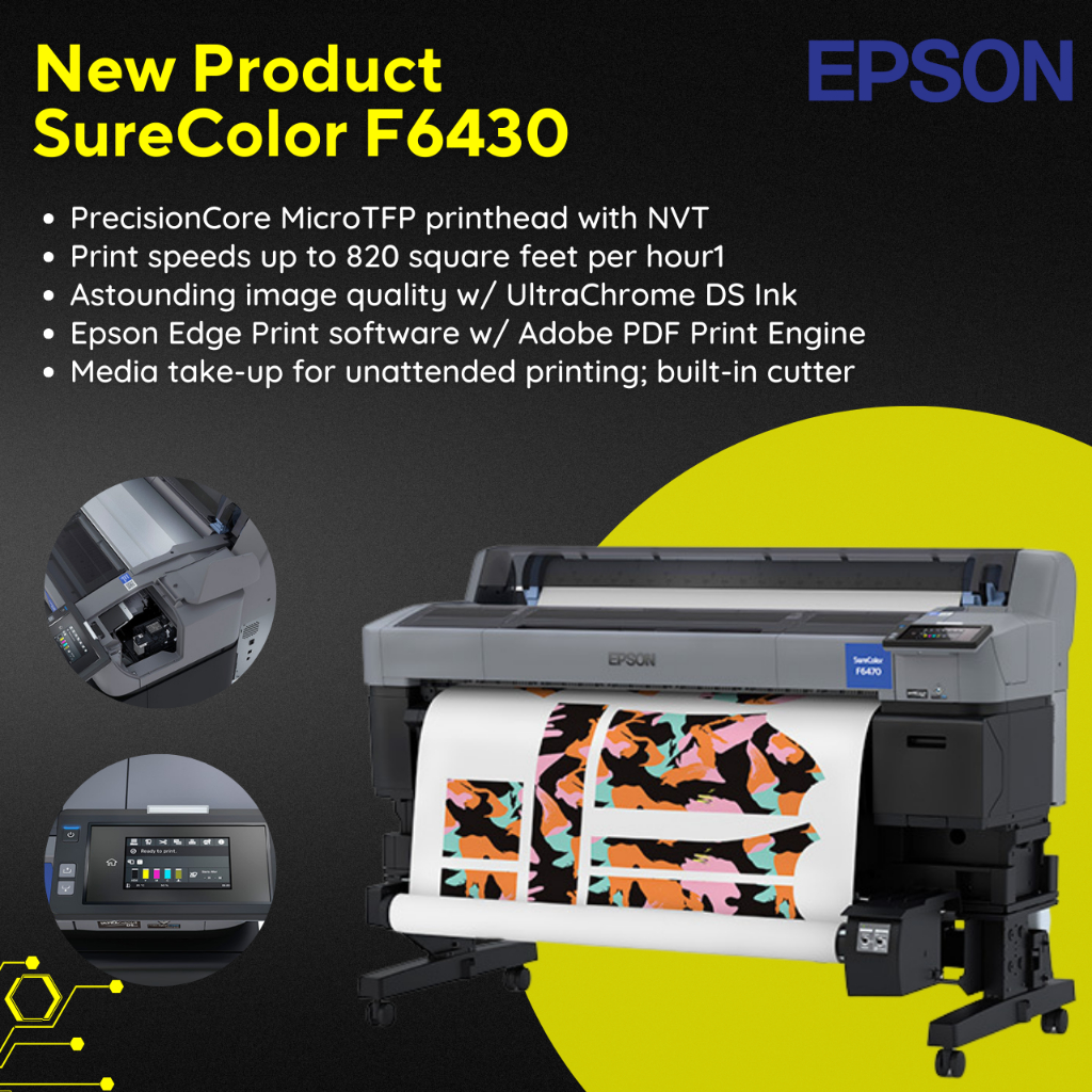 เครื่องปริ้นเสื้อ เครื่องพิมพ์ลายเสื้อ เครื่องพิมพ์ลาย EPSON SureColor F6430 (ใบจองเครื่อง)