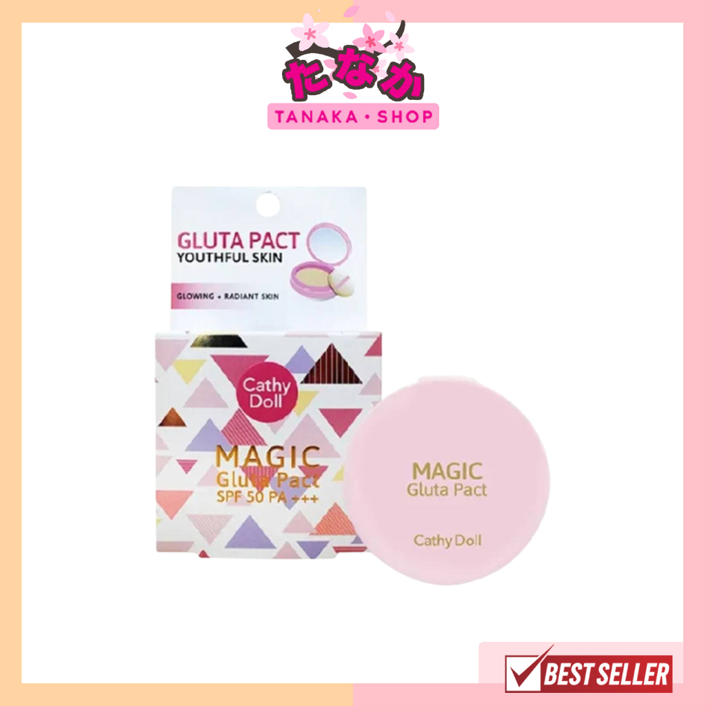 1ชิ้น (แป้งพัฟ) Cathy Doll MAGIC Gluta Pact #21 ไลท์เบจ เมจิกกลูต้าแพ็ค spf50 pa+++ 4.5g